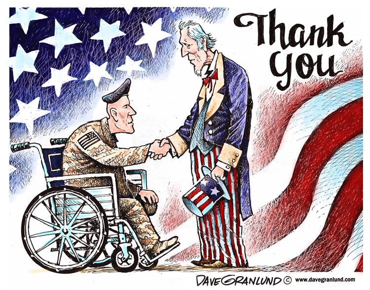 editorial veterans cartoon 110621